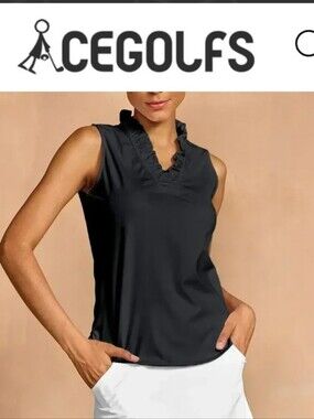 ACEGOLFS

More Than Basic Ruffle V-Neck Tank Top UPF50+